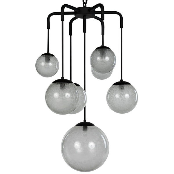 Artemis Chandelier, Steel with Black Finish-Noir Furniture-Blue Hand Home