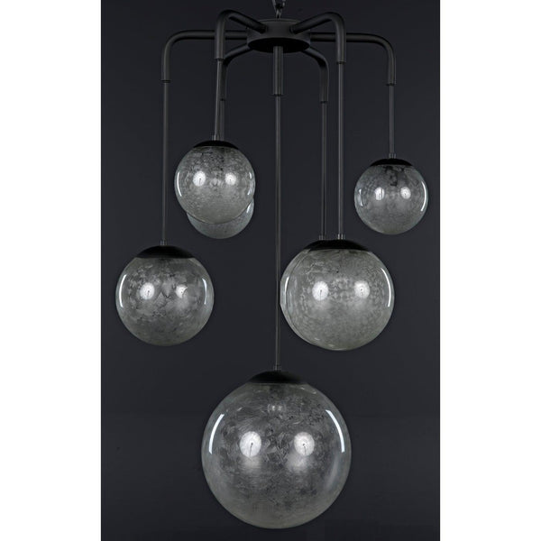 Artemis Chandelier, Steel with Black Finish-Noir Furniture-Blue Hand Home