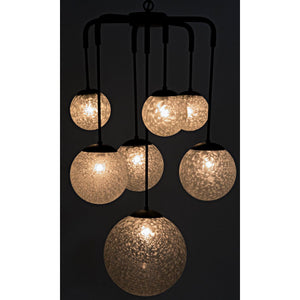 Artemis Chandelier, Steel with Black Finish-Noir Furniture-Blue Hand Home