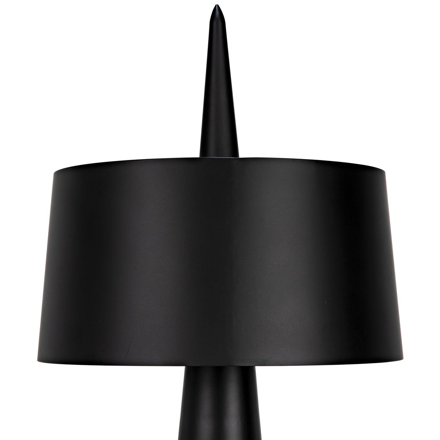 Moray Floor Lamp, Black Steel-Noir Furniture-Blue Hand Home