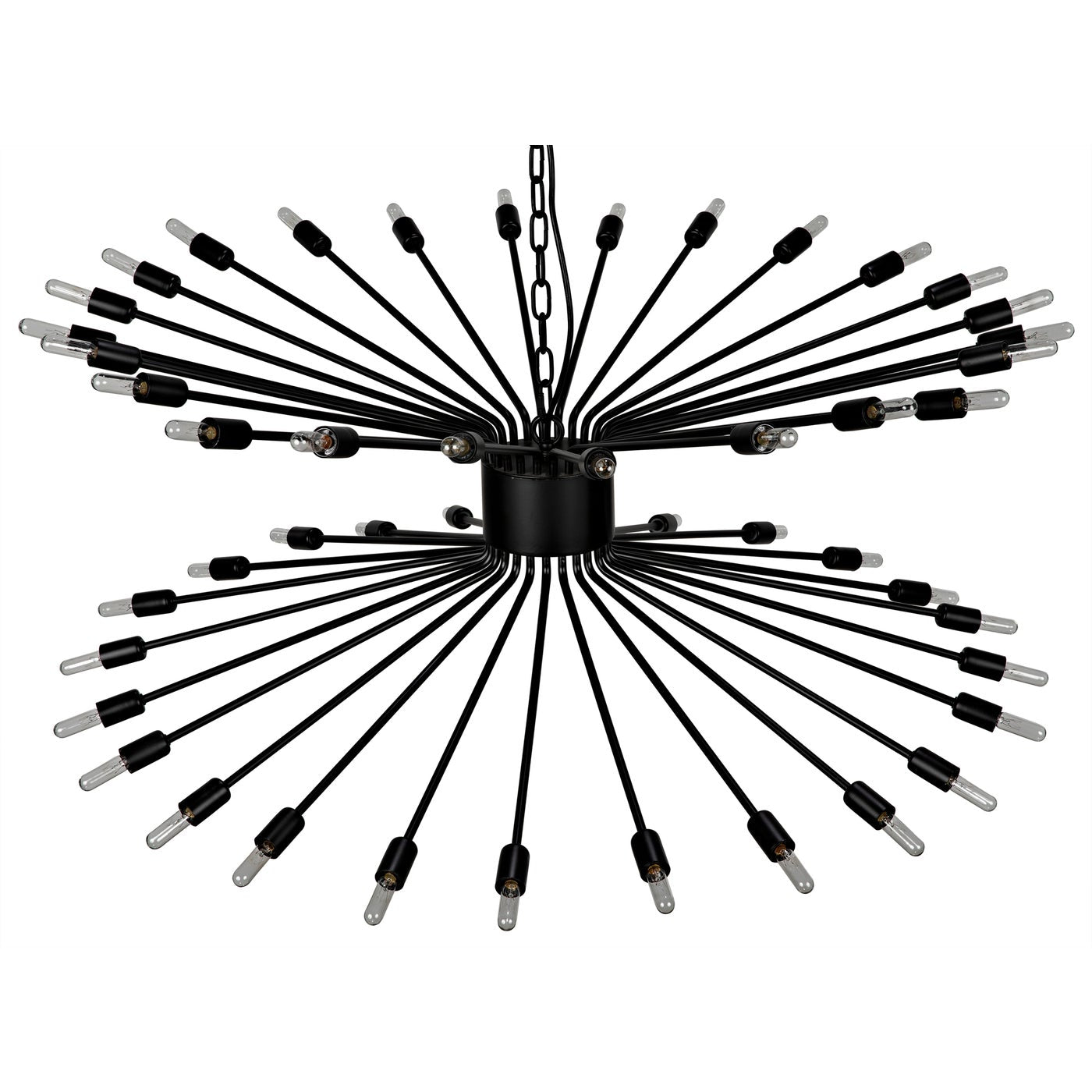 Lampberto Chandelier, Black Steel