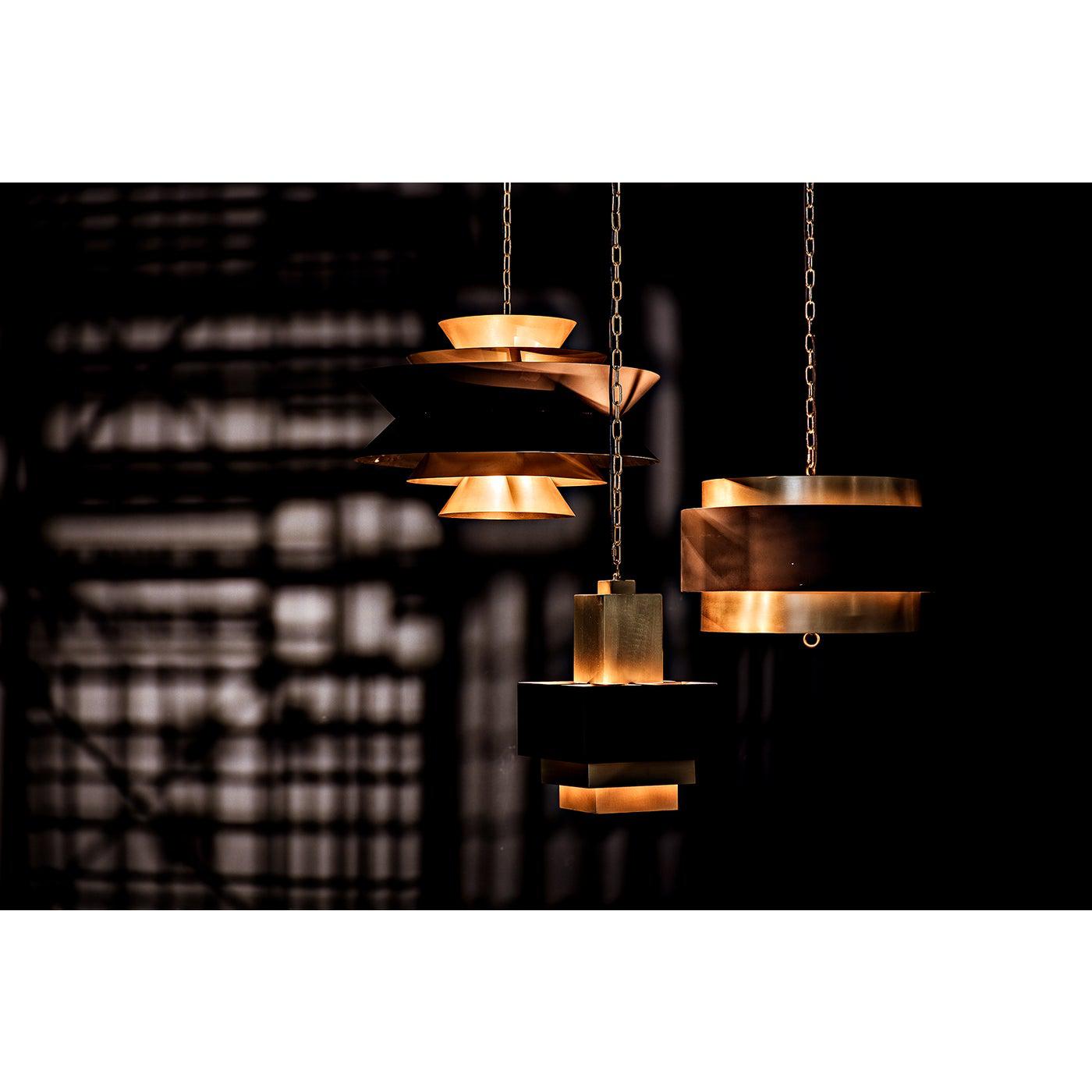 Arion Pendant, Steel with Brass Finish
