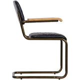 Noir Furniture 0045 Arm Chair, Vintage Black Leather-Noir Furniture-Blue Hand Home