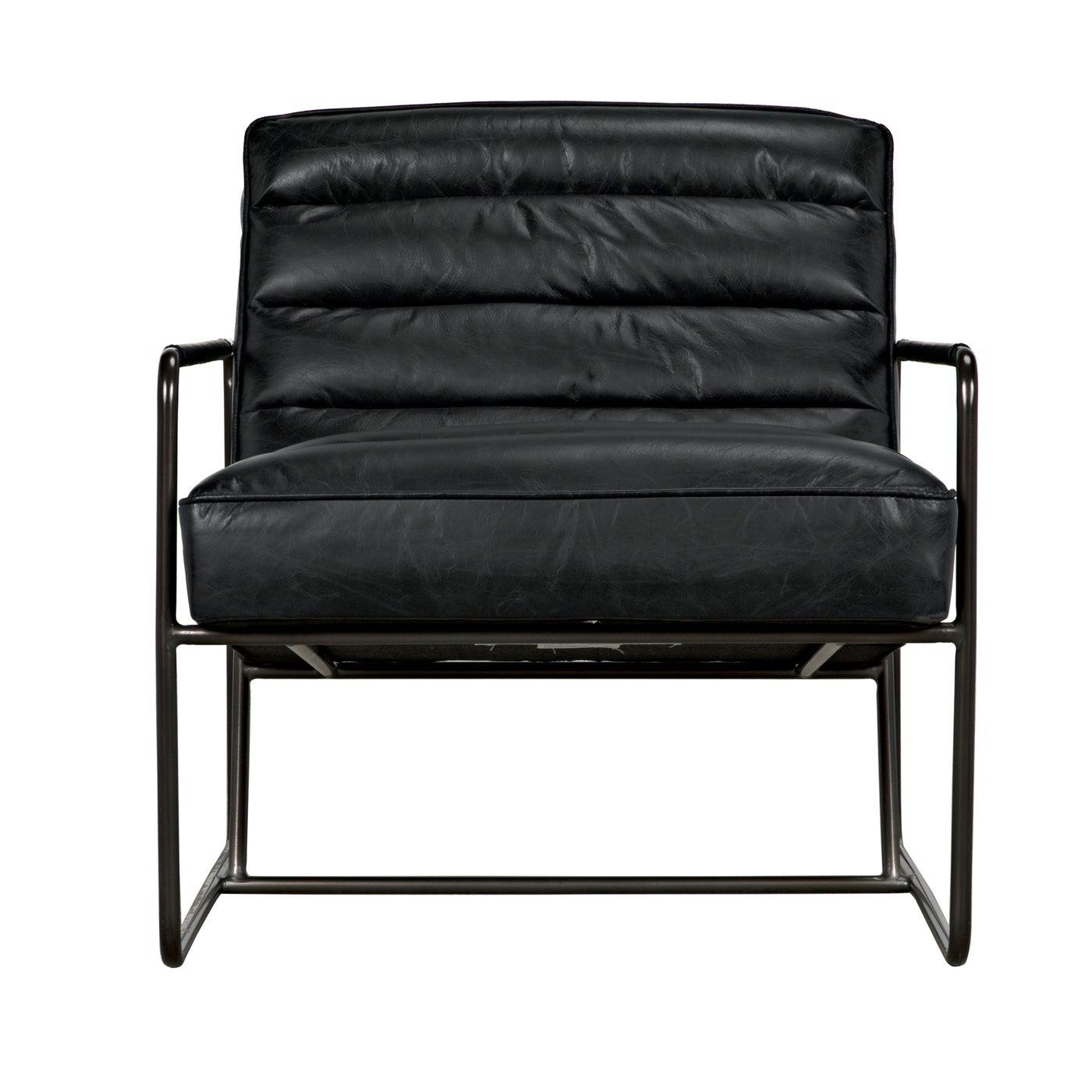 Noir Demeter Chair, Metal and Leather-Noir Furniture-Blue Hand Home