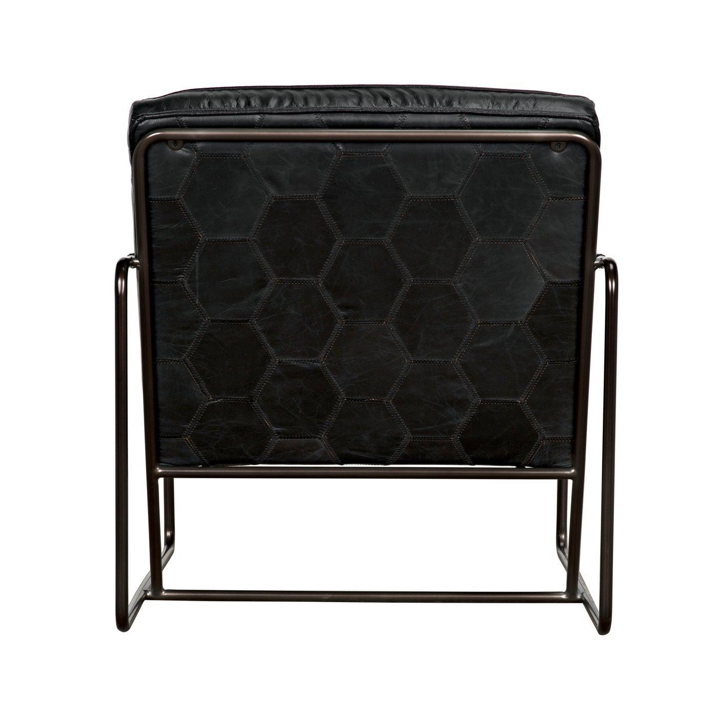 Noir Demeter Chair, Metal and Leather-Noir Furniture-Blue Hand Home