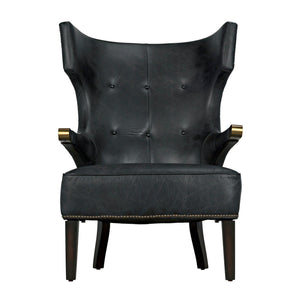 Noir Heracles Chair, Leather-Noir Furniture-Blue Hand Home