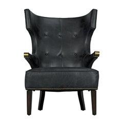 Noir Heracles Chair, Leather-Noir Furniture-Blue Hand Home