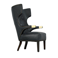 Noir Heracles Chair, Leather-Noir Furniture-Blue Hand Home