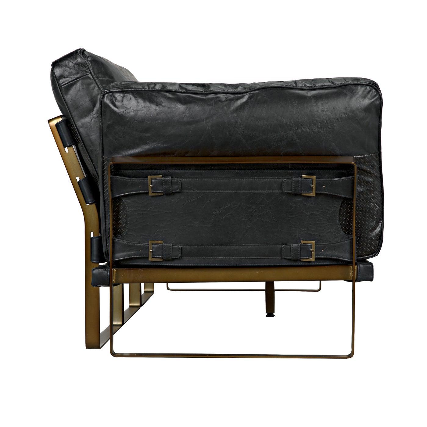 Noir Apollo Sofa, Leather-Noir Furniture-Blue Hand Home