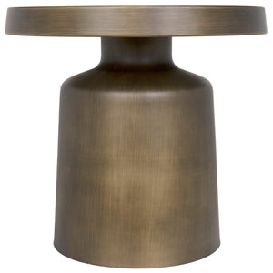 Lee Side Table, Aged Brass-Noir Furniture-Blue Hand Home