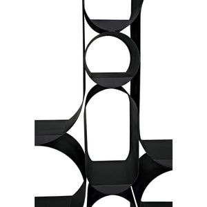 Letty Bookcase-Noir Furniture-Blue Hand Home