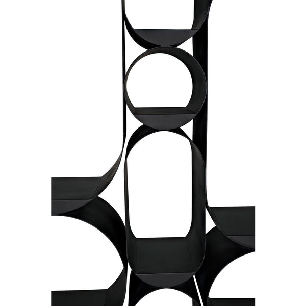 Letty Bookcase-Noir Furniture-Blue Hand Home