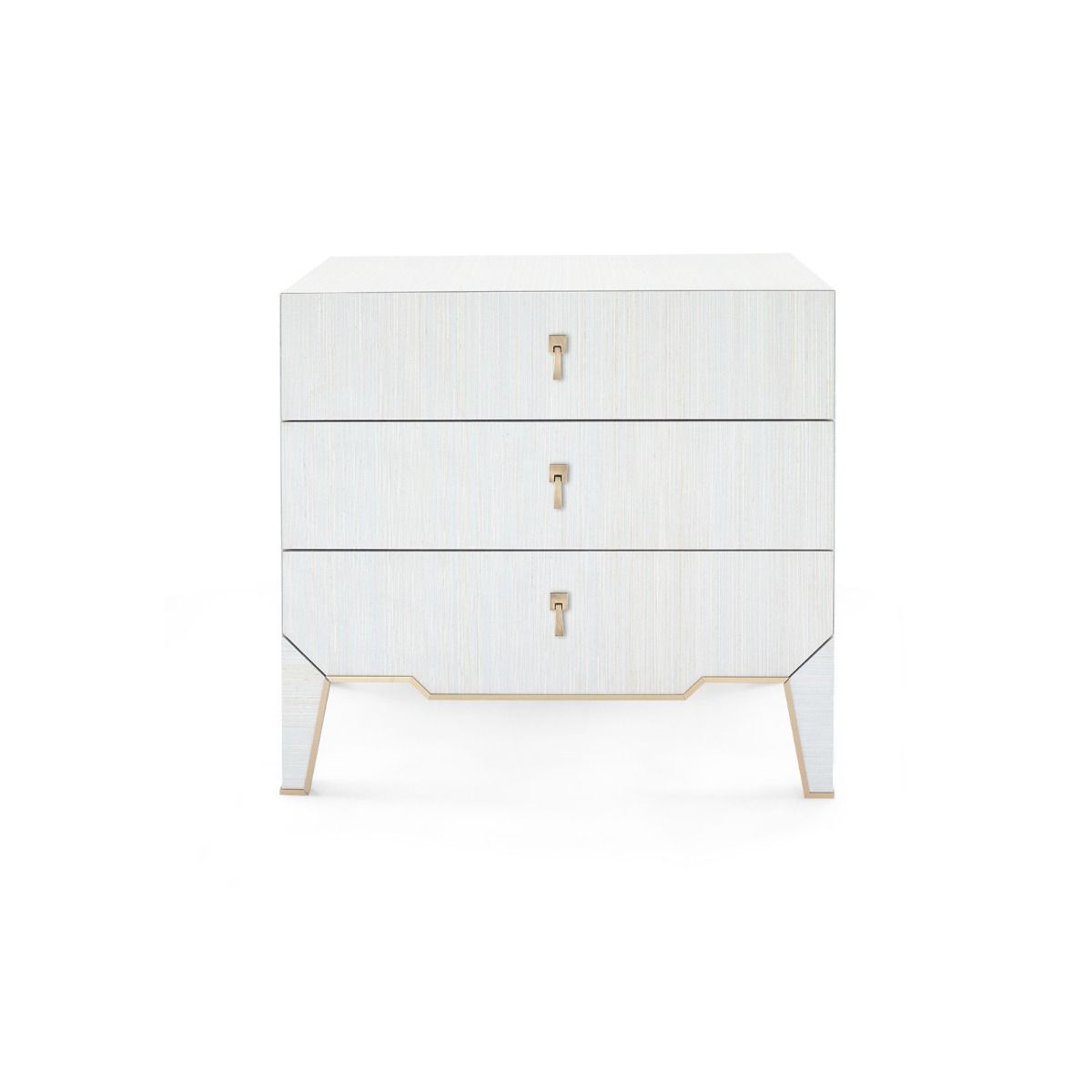 Villa & House - Madeline 3-drawer Side Table, Platinum-Bungalow 5-Blue Hand Home