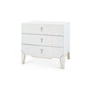 Villa & House - Madeline 3-drawer Side Table, Platinum-Bungalow 5-Blue Hand Home