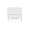 Villa & House - Madeline 3-drawer Side Table, Platinum-Bungalow 5-Blue Hand Home