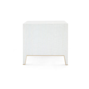 Villa & House - Madeline 3-drawer Side Table, Platinum-Bungalow 5-Blue Hand Home