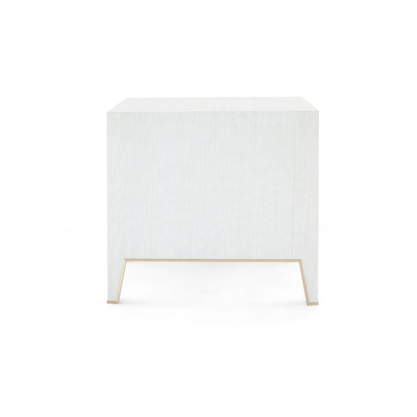 Villa & House - Madeline 3-drawer Side Table, Platinum-Bungalow 5-Blue Hand Home