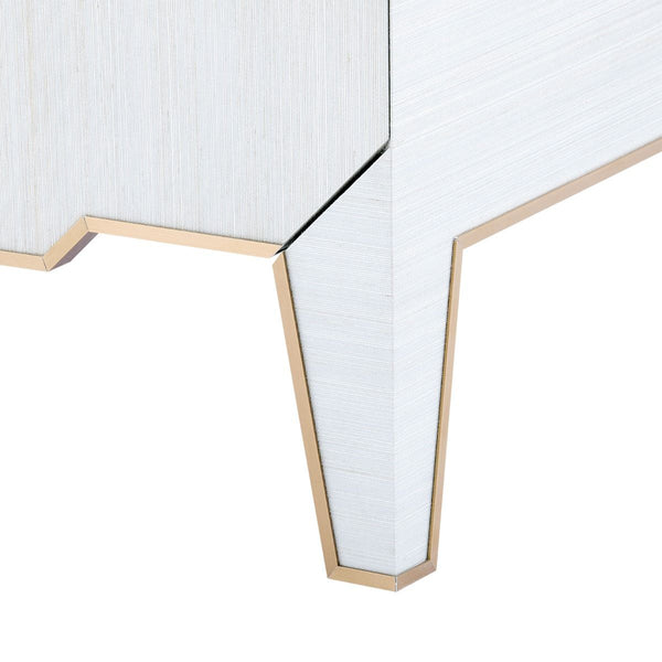 Villa & House - Madeline 3-drawer Side Table, Platinum-Bungalow 5-Blue Hand Home