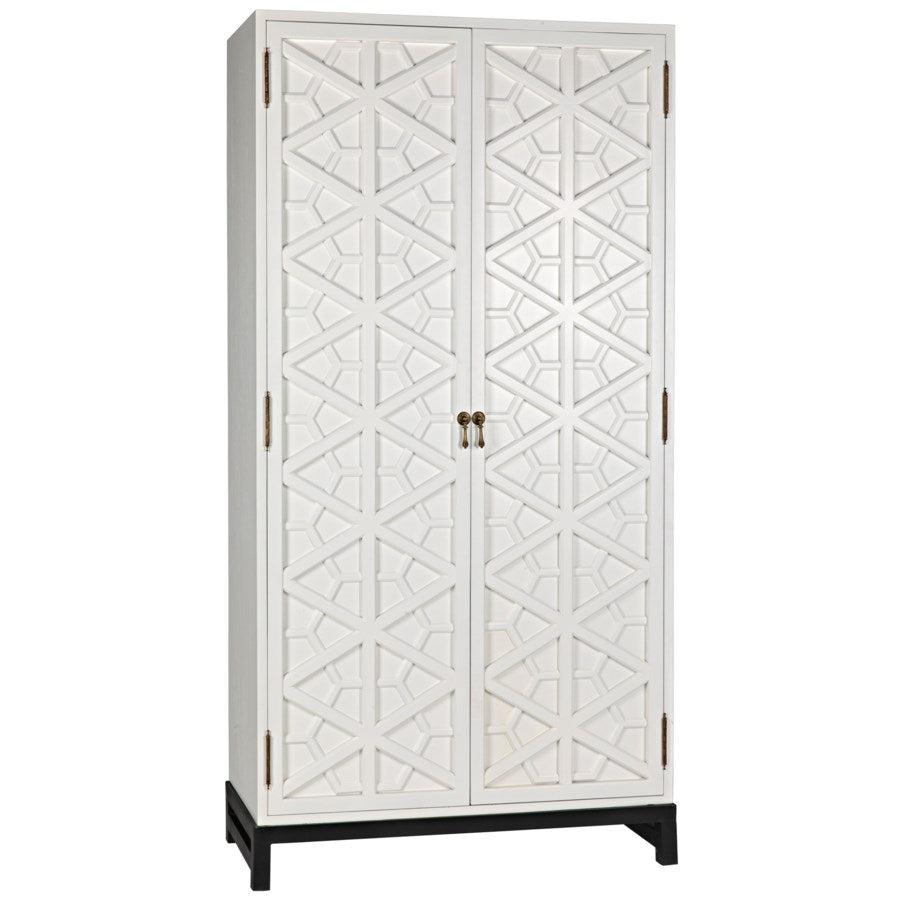 Noir Furniture Maharadshcha Hutch, Solid White-Noir Furniture-Blue Hand Home