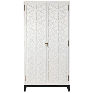 Noir Furniture Maharadshcha Hutch, Solid White-Noir Furniture-Blue Hand Home