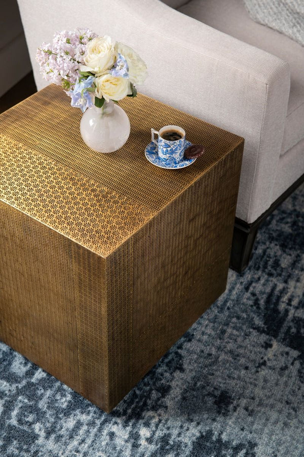 Villa & House - Majorel Side Table, Antique Brass-Bungalow 5-Blue Hand Home