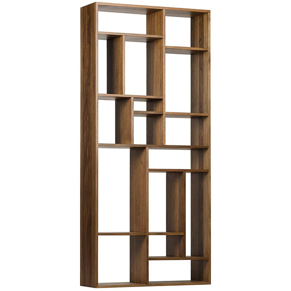 Noir Furniture Malic Shelf, Dark Walnut-Noir Furniture-Blue Hand Home