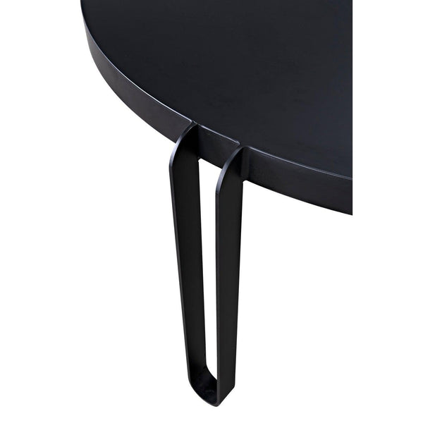 Noir Marcellus Dining Table, 63", Black Metal-Noir Furniture-Blue Hand Home