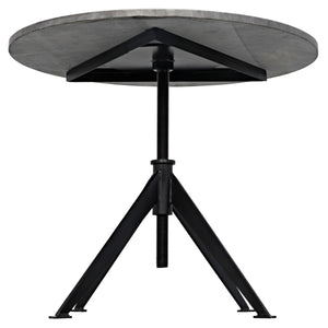 Noir Furniture Matilo Adjustable Table, Black Metal Metal Base with Marble Top-Noir Furniture-Blue Hand Home