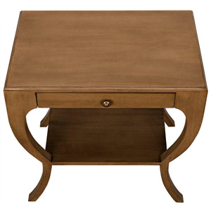 Noir Furniture Maude Side Table, Saddle Brown-Noir Furniture-Blue Hand Home