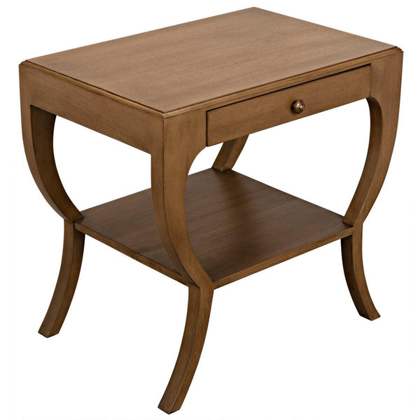 Noir Furniture Maude Side Table, Saddle Brown-Noir Furniture-Blue Hand Home