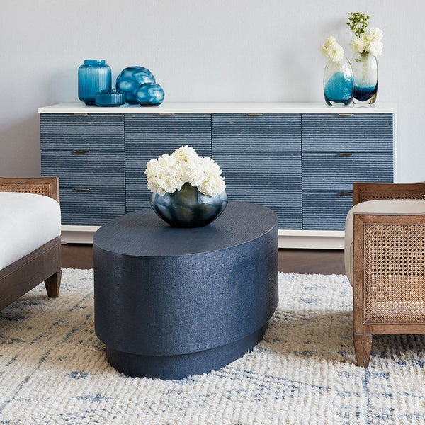 Villa & House - Mila Oval Coffee Table, Navy Blue-Bungalow 5-Blue Hand Home