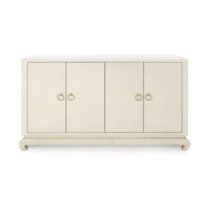 Villa & House - Meredith 4-Door Cabinet In Natural-Bungalow 5-Blue Hand Home
