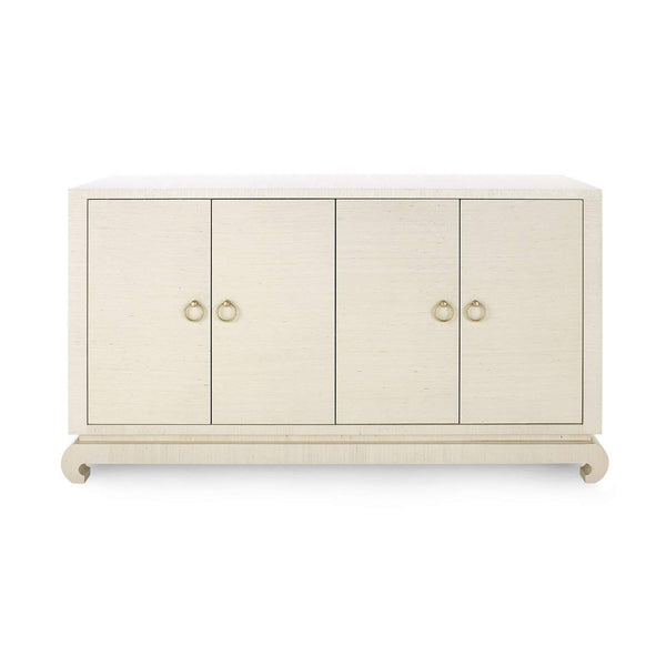 Villa & House - Meredith 4-Door Cabinet In Natural-Bungalow 5-Blue Hand Home