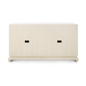 Villa & House - Meredith 4-Door Cabinet In Natural-Bungalow 5-Blue Hand Home