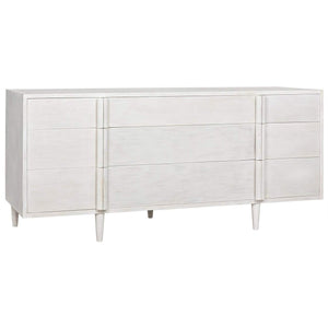 Noir Morten 9 Drawer Dresser, White Wash-Noir Furniture-Blue Hand Home