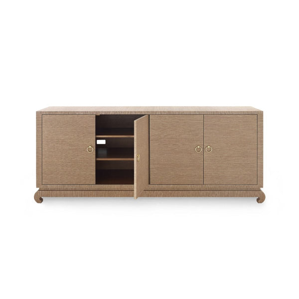 Villa & House - Meredith Extra Large 4-door Cabinet, Brown-Bungalow 5-Blue Hand Home