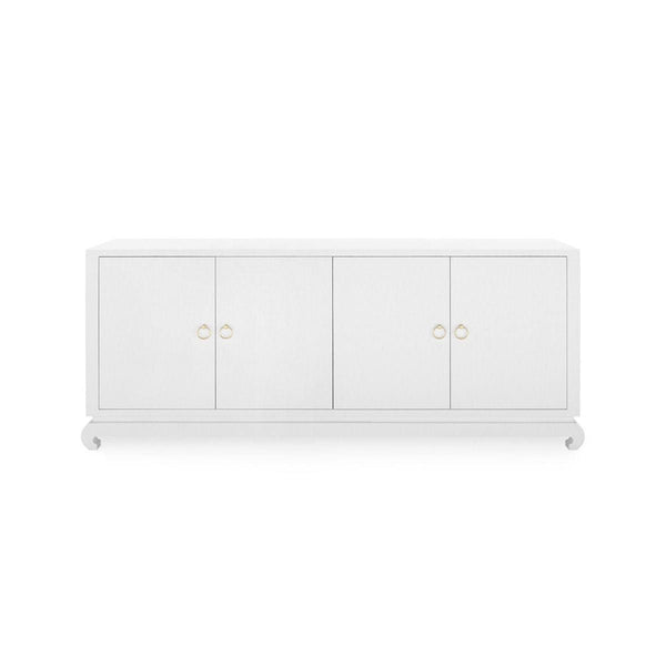 Villa & House - Meredith Extra Large 4-door Cabinet, White-Bungalow 5-Blue Hand Home