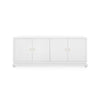 Villa & House - Meredith Extra Large 4-door Cabinet, White-Bungalow 5-Blue Hand Home