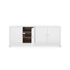 Villa & House - Meredith Extra Large 4-door Cabinet, White-Bungalow 5-Blue Hand Home