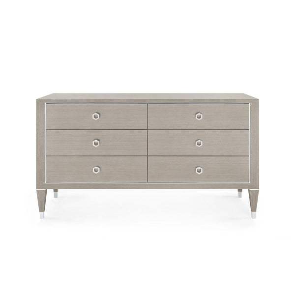 Villa & House - Morris Extra Large 6-drawer, Taupe Gray-Bungalow 5-Blue Hand Home