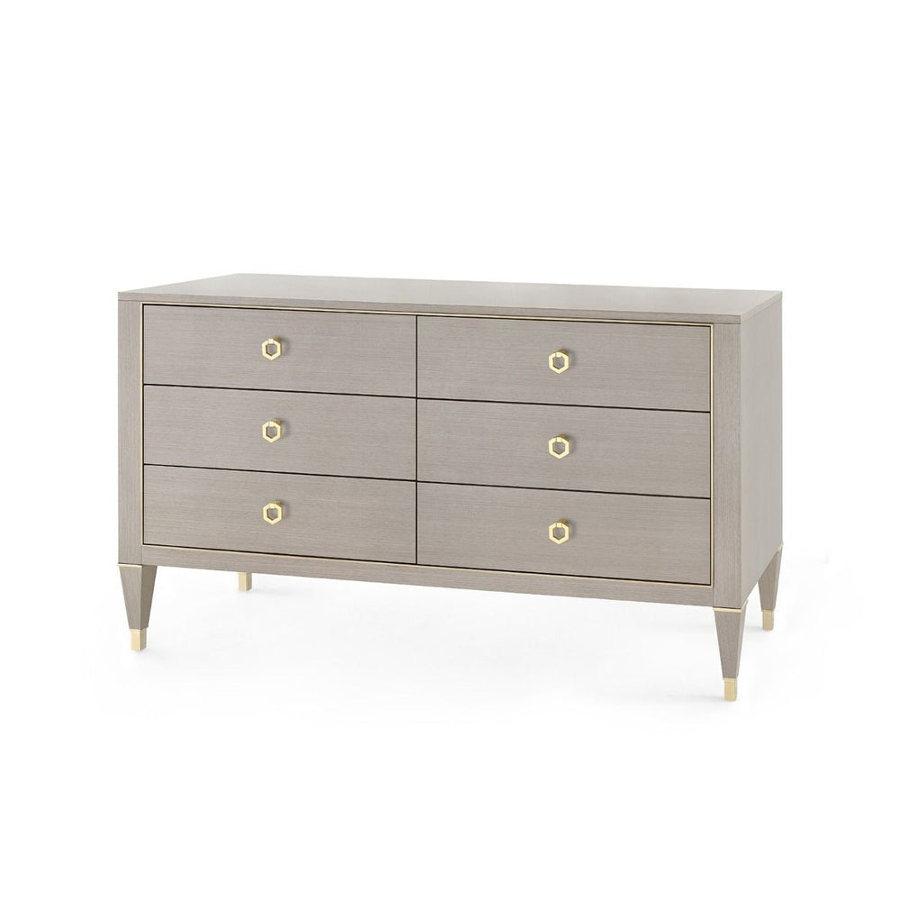 Villa & House - Morris Extra Large 6-drawer, Taupe Gray-Bungalow 5-Blue Hand Home