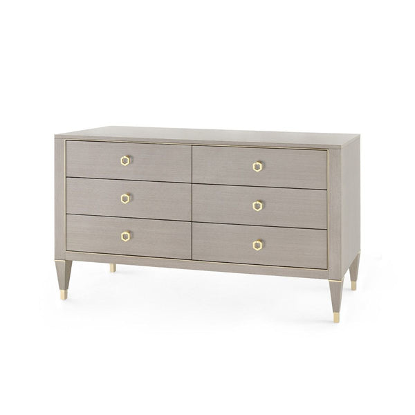 Villa & House - Morris Extra Large 6-drawer, Taupe Gray-Bungalow 5-Blue Hand Home