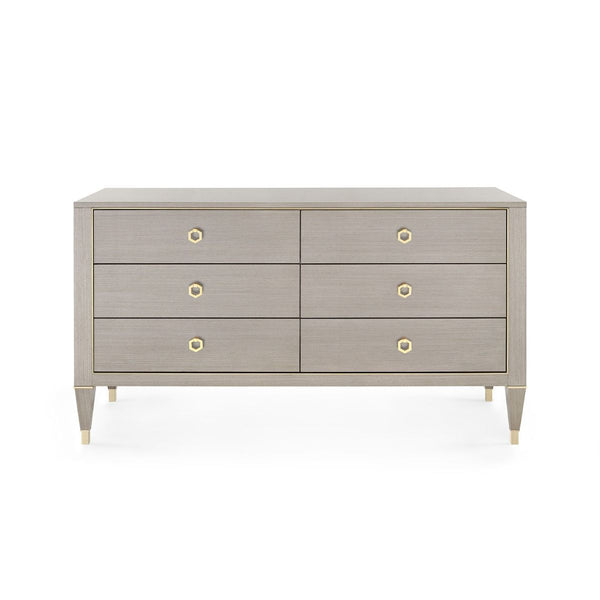 Villa & House - Morris Extra Large 6-drawer, Taupe Gray-Bungalow 5-Blue Hand Home