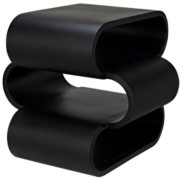 Noir Nada Side Table, Black Steel-Noir Furniture-Blue Hand Home