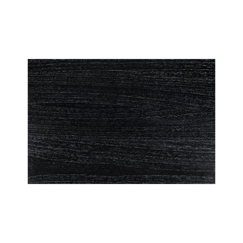 Nanna Mirror, Hand Rubbed Black with Light Brown Trim-Noir Furniture-Blue Hand Home