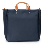 Joey Navy Nylon Tote with Leather Accents-Blue Hand Home