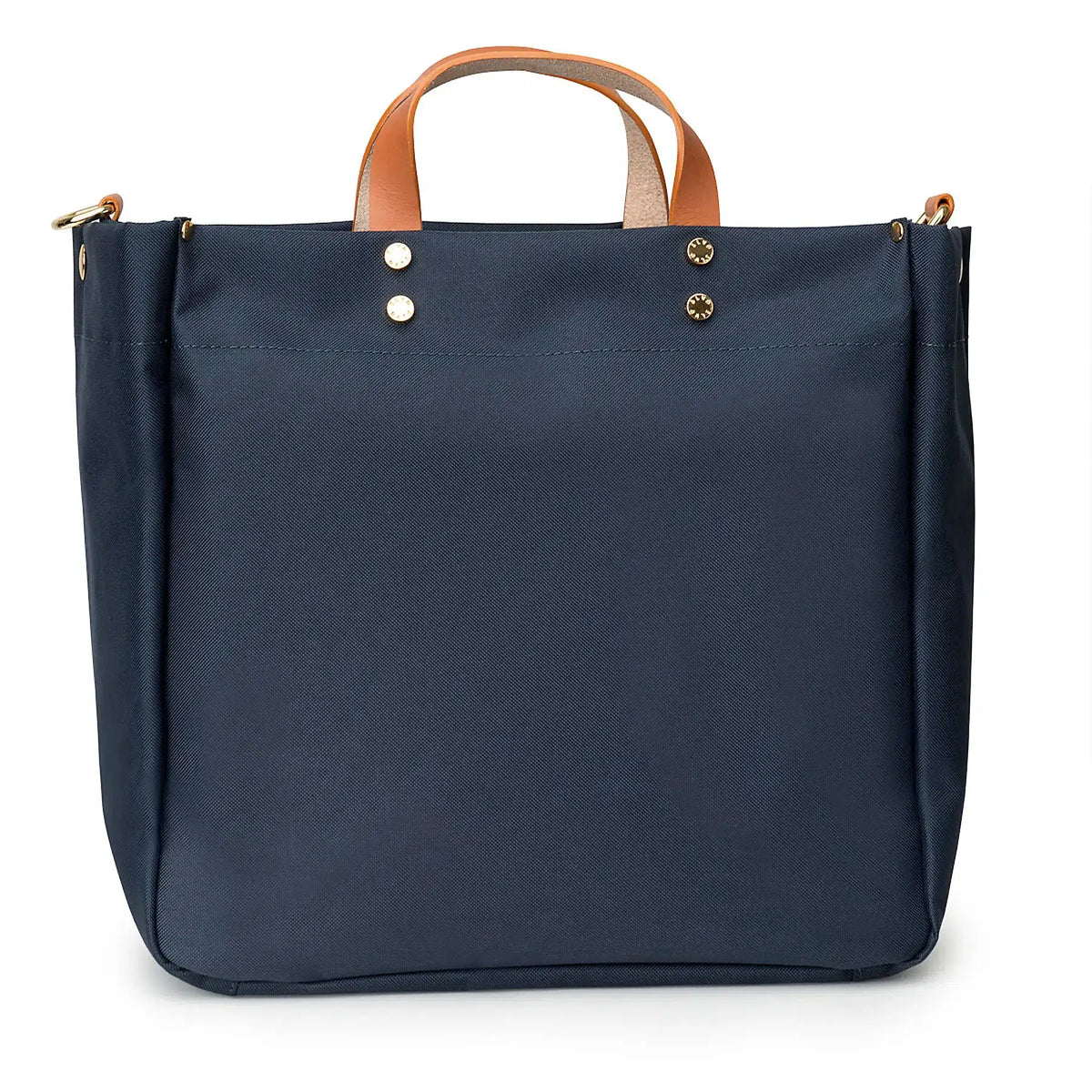 Joey Navy Nylon Tote with Leather Accents
