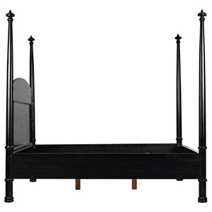 Noir Douglas Bed Hand Rubbed Black-Noir Furniture-Blue Hand Home