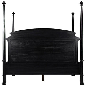 Noir Douglas Bed Hand Rubbed Black-Noir Furniture-Blue Hand Home