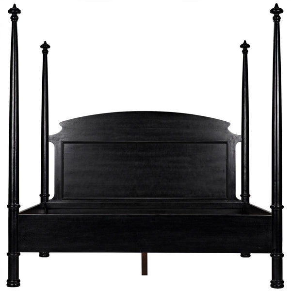 Noir Douglas Bed Hand Rubbed Black-Noir Furniture-Blue Hand Home